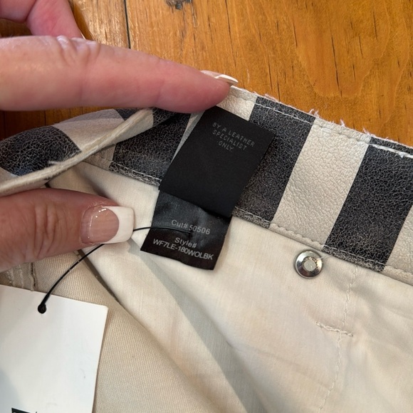 RtA Kiki Striped kick flare leather pants - Picture 11 of 17